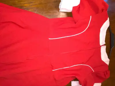 Vestido de huasa chilena rojo con detalles blancos - miniatura 4