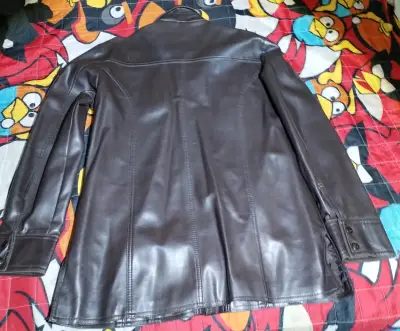 Chaqueta de cuerina marrón Tuscany para hombre - miniatura 2