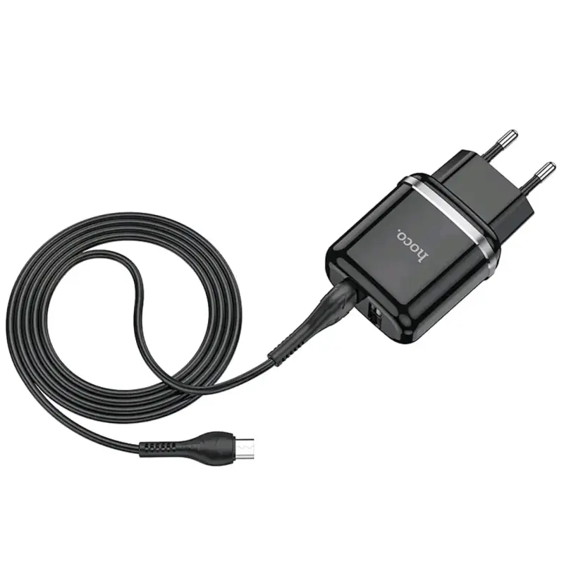 Cargador Hoco N4 doble puerto y cable Micro-USB - 2