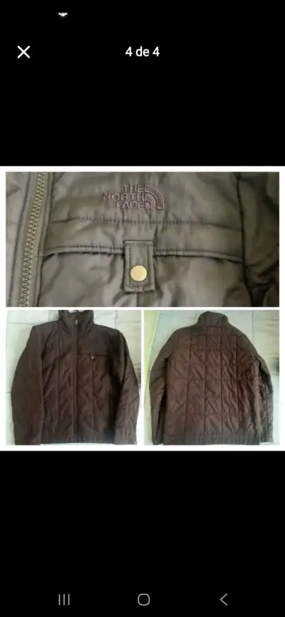 Chaqueta acolchada negra The North Face para niños - miniatura 4