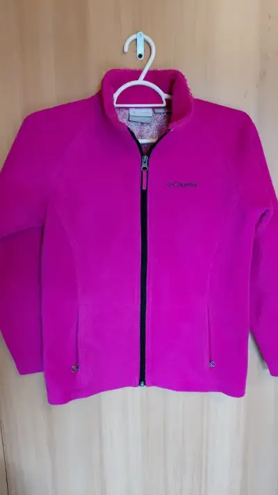 Chaqueta polar fucsia Columbia para niña - miniatura 1