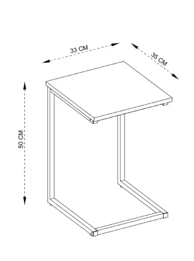 Mesa Auxiliar Sara Diseño Moderno - miniatura 3