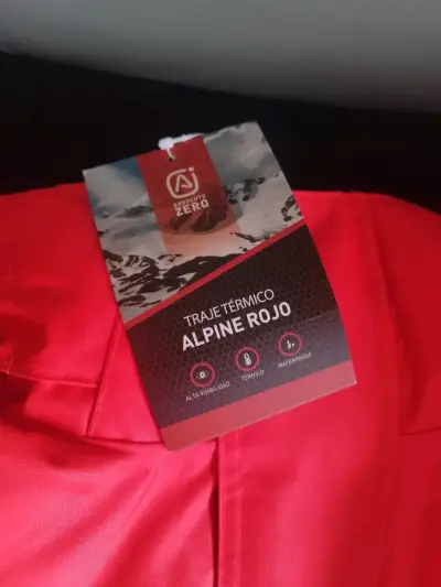 Traje térmico Alpine rojo Absolute Zero - miniatura 1