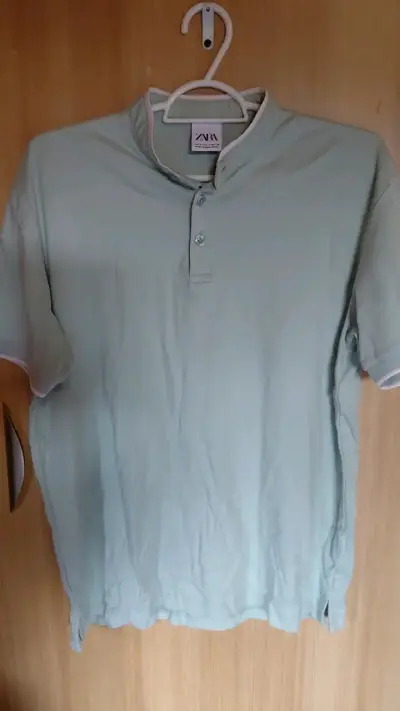 Polera Zara verde claro para hombre - miniatura 1