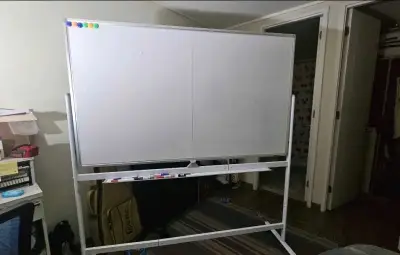 Pizarra blanca magnética con soporte - miniatura 1