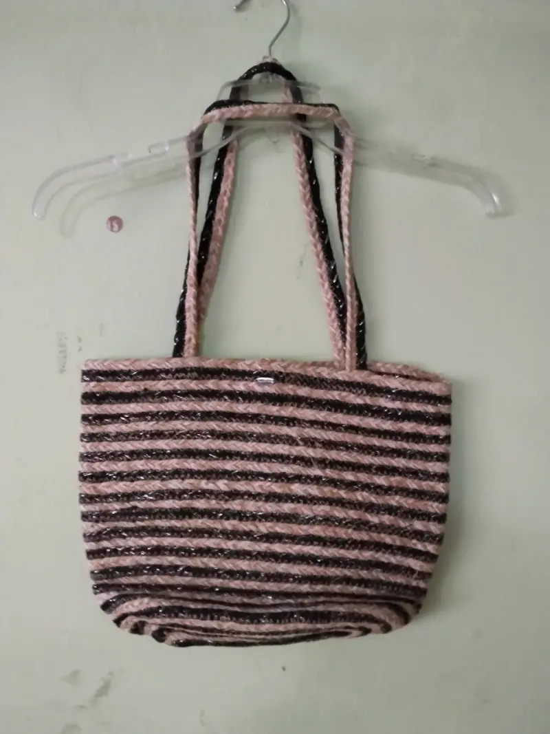 Bolso de paja rayado Umbrale - 2