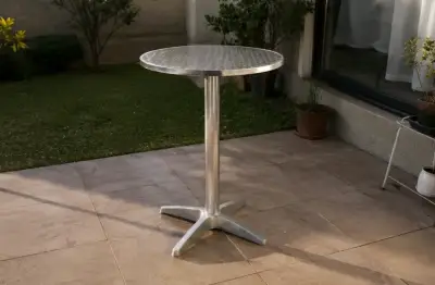 Mesa alta de aluminio para exterior - miniatura 2