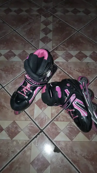 Patines en línea negros y rosados Paragon - miniatura 1