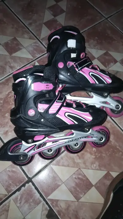 Patines en línea negros y rosados Paragon - miniatura 2