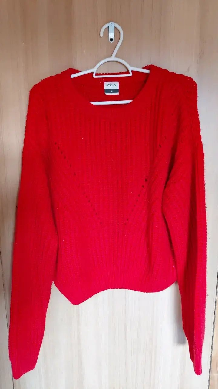 Suéter rojo de punto para mujer Sybilla