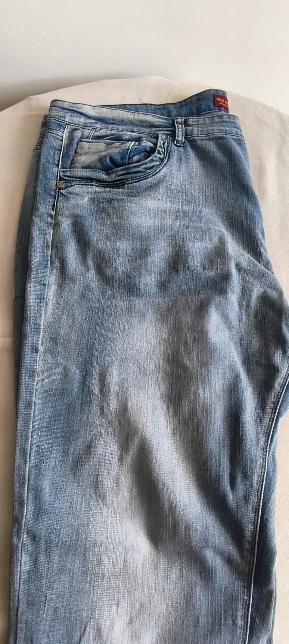 Jeans de mezclilla azul claro para hombre - 3