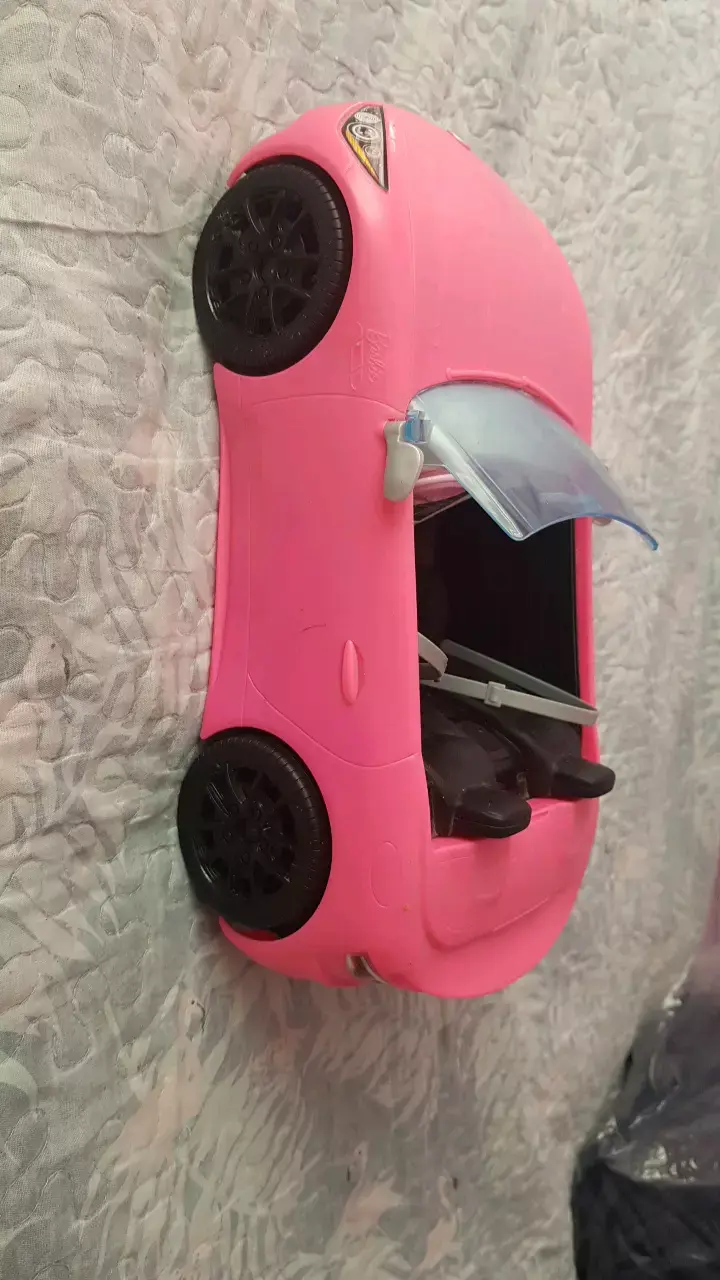 Auto convertible de juguete rosa para muñecas - 2