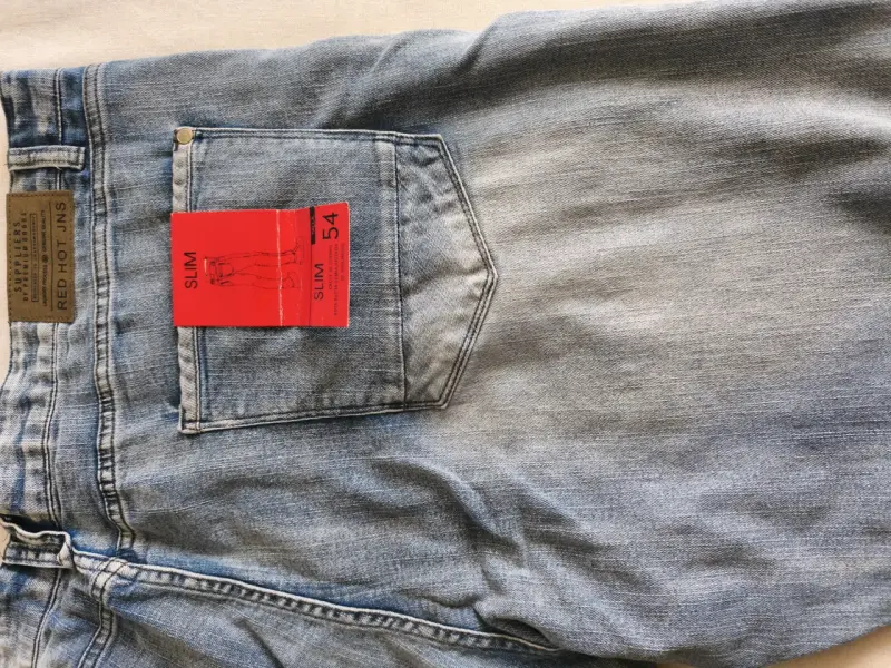 Jeans de mezclilla azul claro para hombre - 5