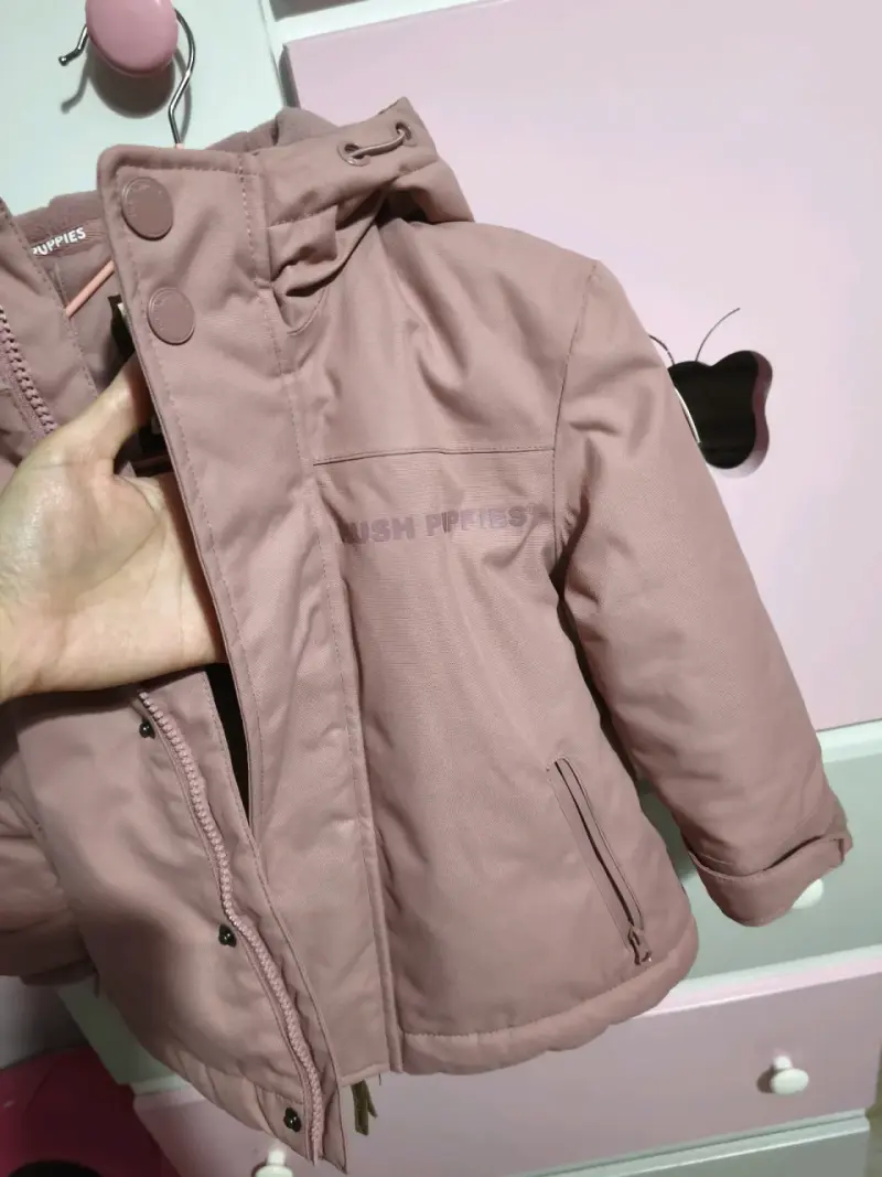 Chaqueta de niña Hush Puppies rosa con capucha - 2