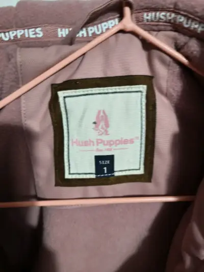 Chaqueta de niña Hush Puppies rosa con capucha - miniatura 3