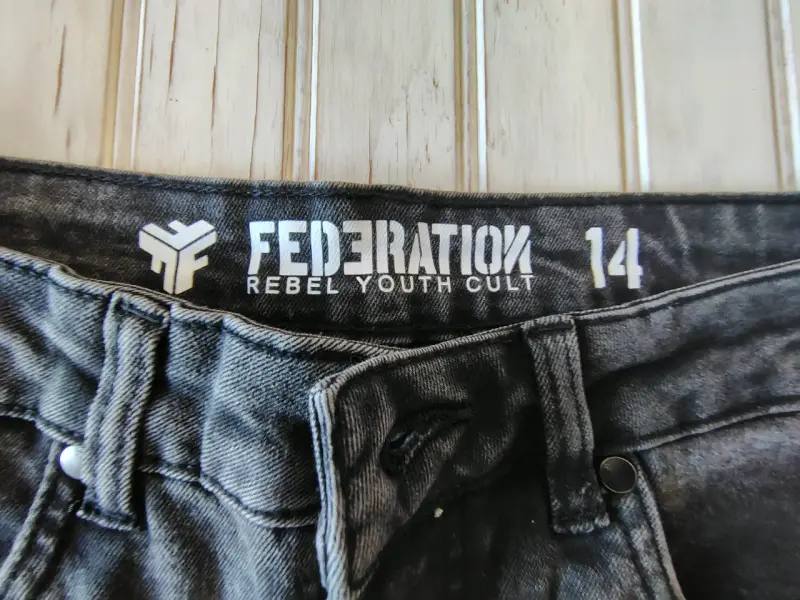 Jeans negros Federation talla 14 - 4