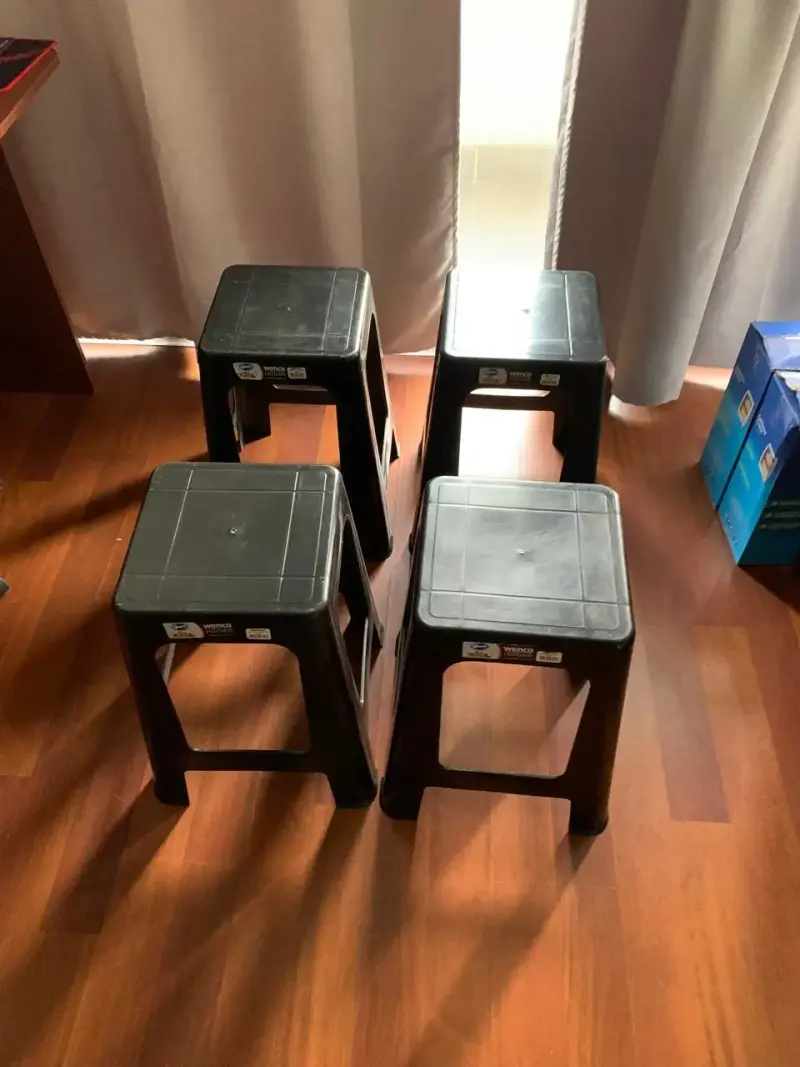 Pack 4 Banquito Negro Wenco - 6