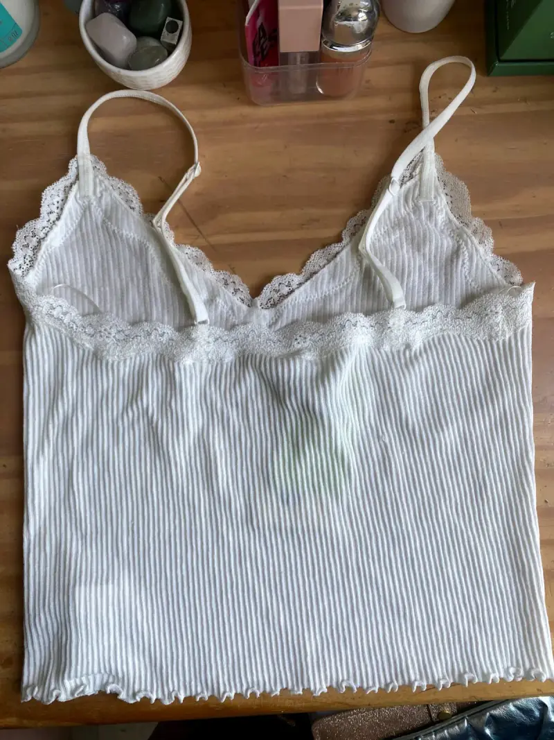 Camiseta de tirantes blanca con encaje Sybilla - 3