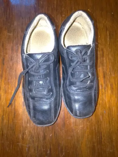 Zapatos escolar negros  de cuero, - miniatura 1