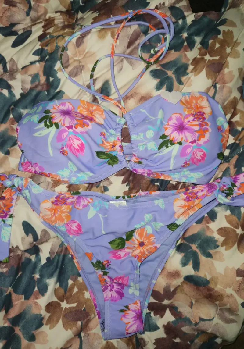Bikini floral lila Sybilla talla L - 1