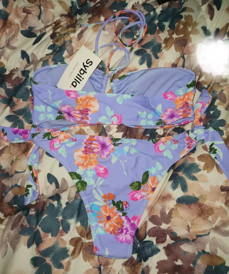 Bikini floral lila Sybilla talla L - 2