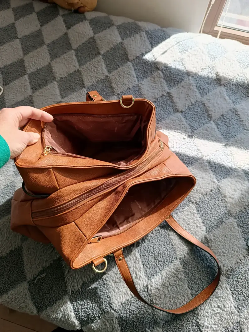 cartera marrón Amphora con correas ajustable - 4