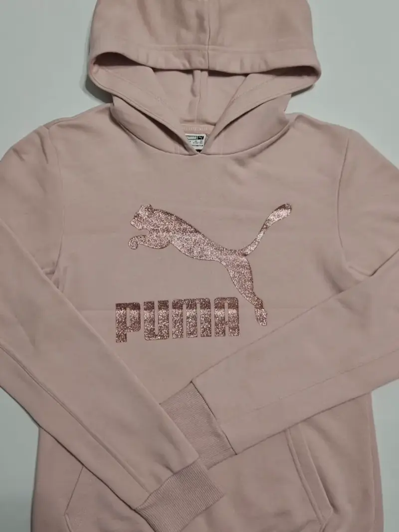 Polerón con capucha rosa Puma para niña - 2