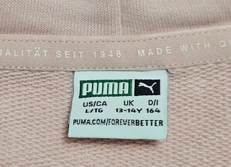 Polerón con capucha rosa Puma para niña - 3