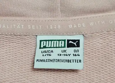 Polerón con capucha rosa Puma para niña - miniatura 3