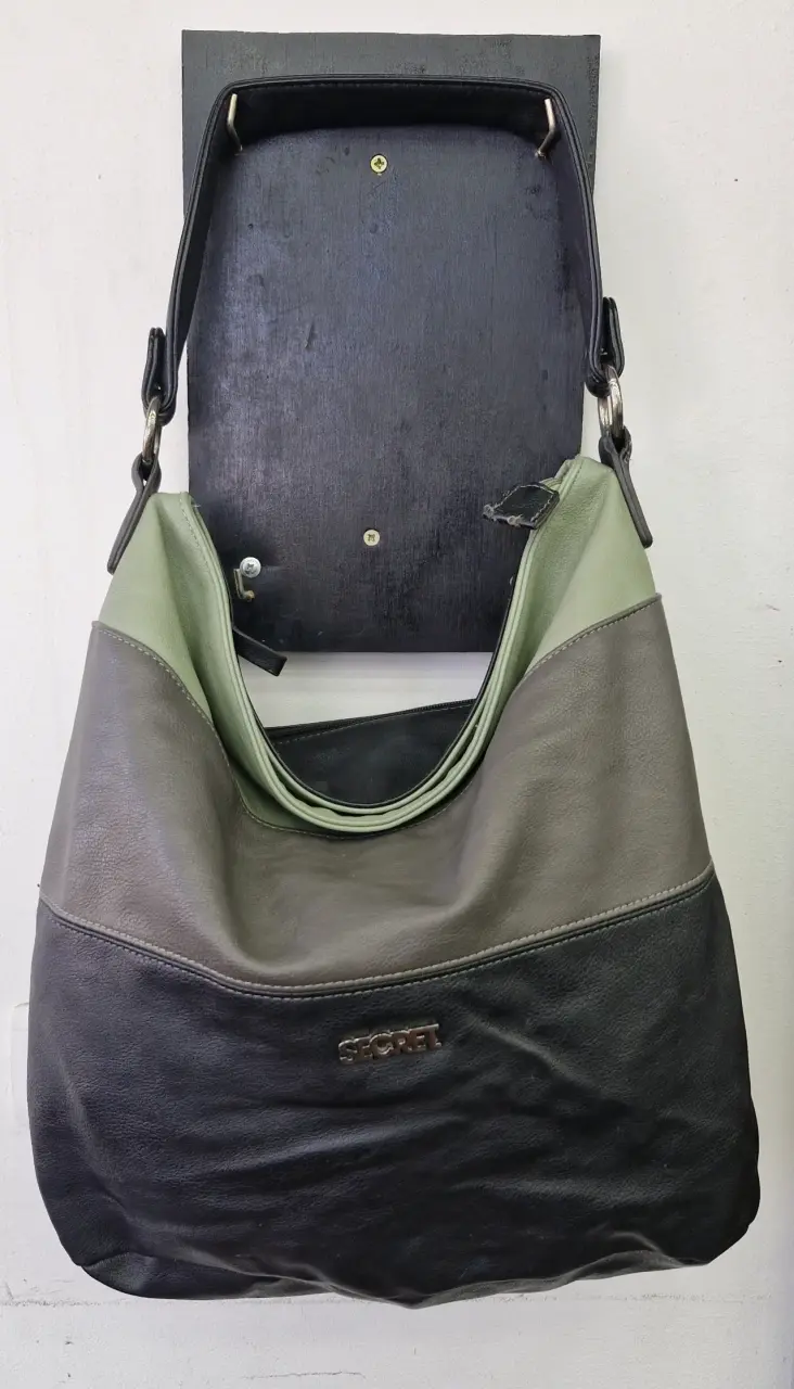 Bolso de cuero bicolor Secret - 2