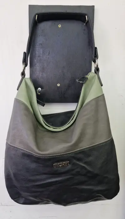 Bolso de cuero bicolor Secret - miniatura 2