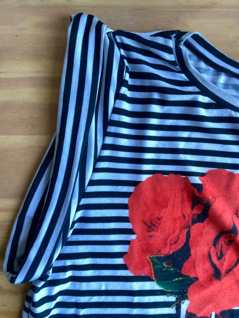 Polera a rayas con diseño floral Missfit - 6
