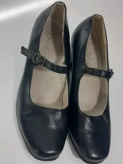 Zapatos de baile negro con hebilla - miniatura 1