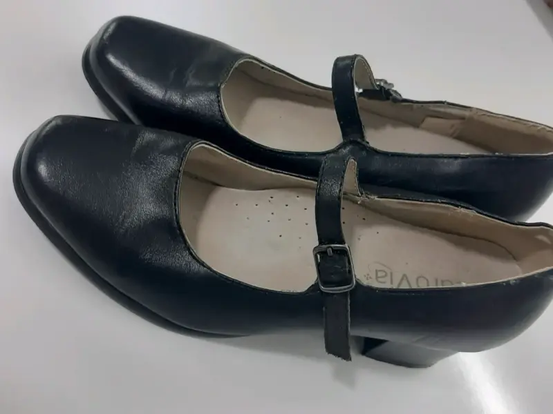 Zapatos de baile negro con hebilla - 2