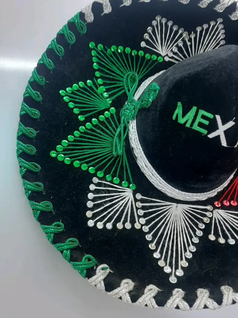 Sombrero charro mexicano bordado a mano - 2