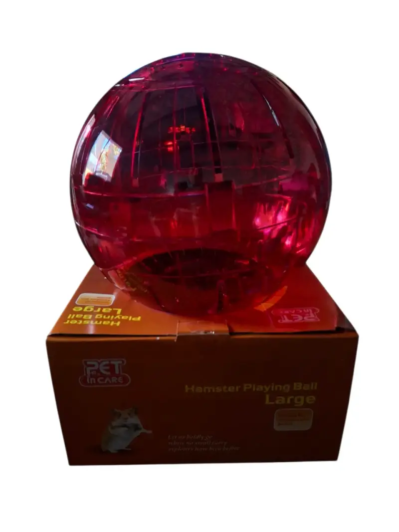 Bola de ejercicio para hámster grande roja - 5