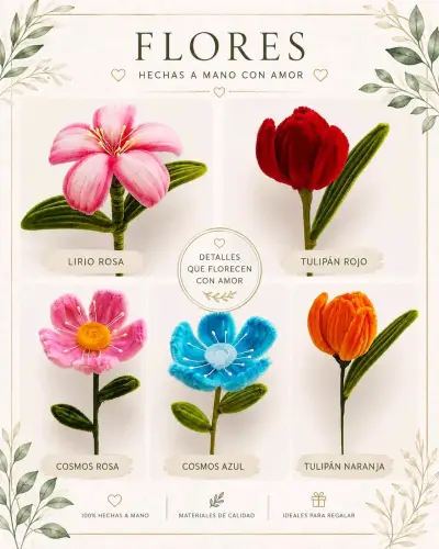 Flores eternas artesanales Hechas a Mano - miniatura 1