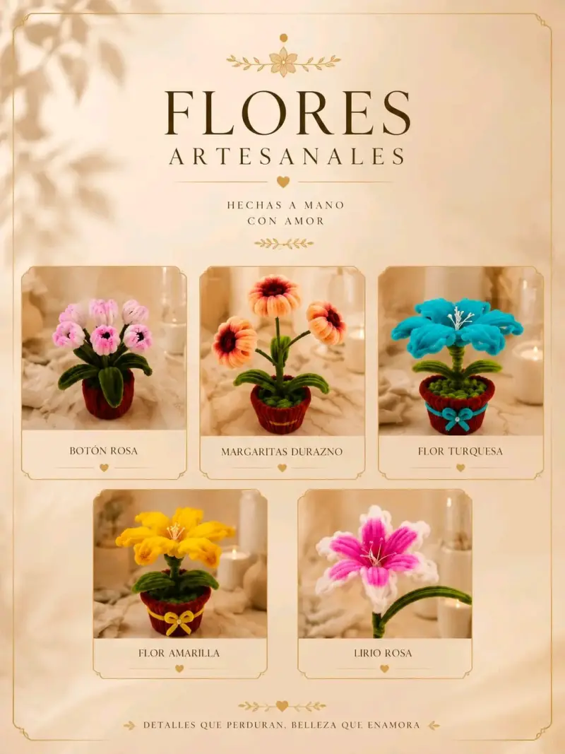 Flores eternas artesanales Hechas a Mano - 2