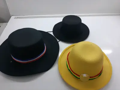 Set de Sombreros de Fieltro Negro y Amarillo - miniatura 1