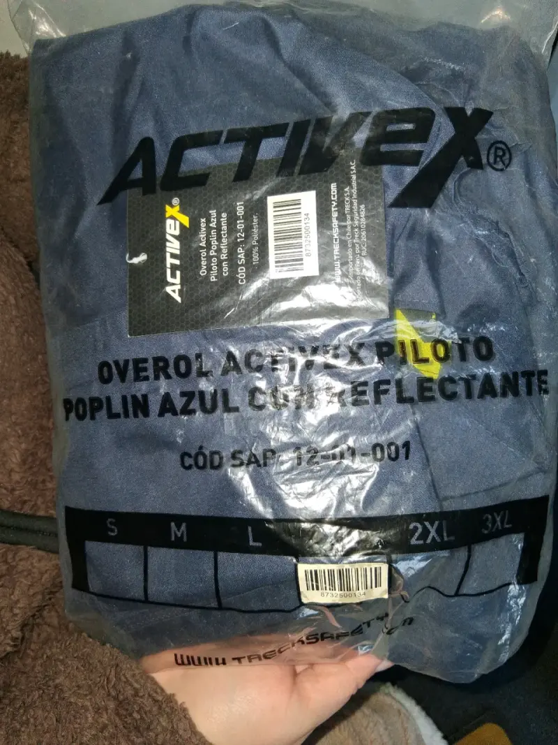 Overol Reflectante Azul Activex Talla XL - 2