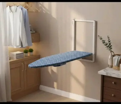 Tabla de planchar plegable de pared azul - miniatura 1