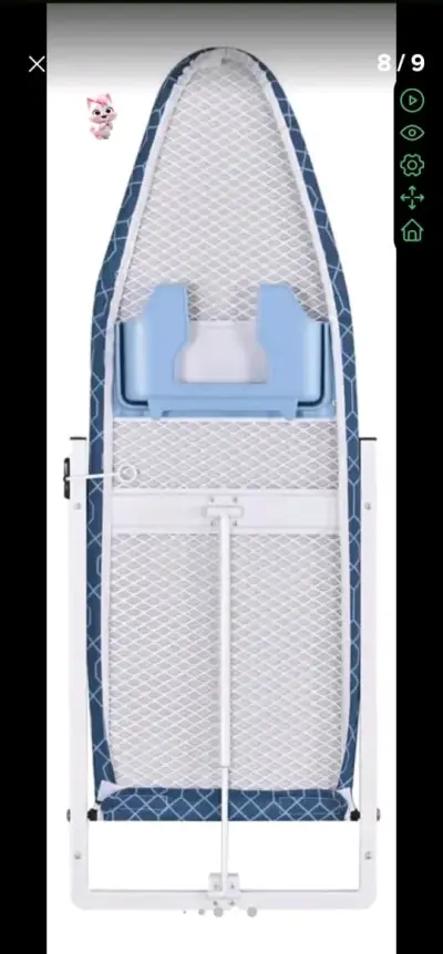 Tabla de planchar plegable de pared azul - miniatura 2