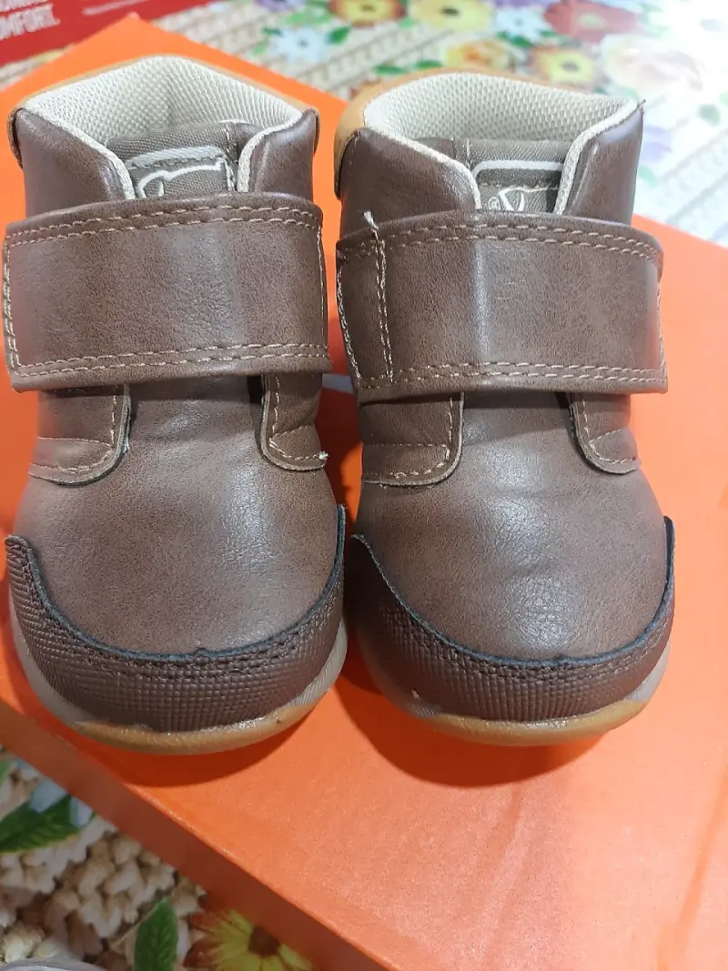 Botines de cuero para niño Pillin marrón - 3