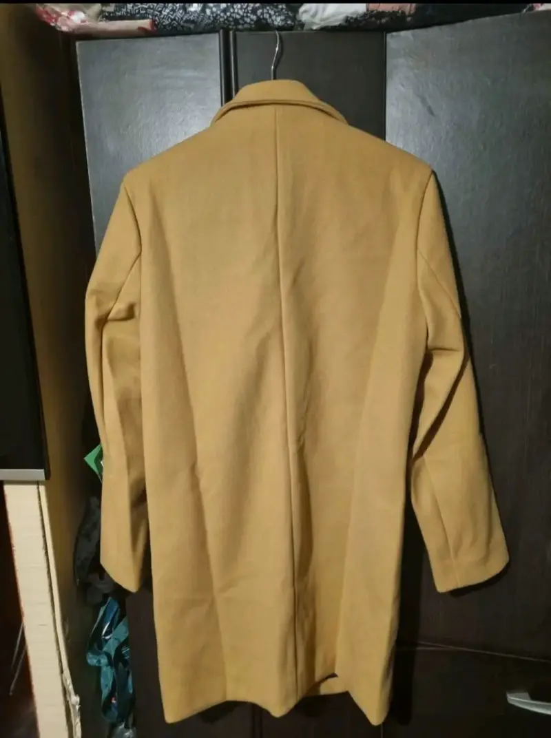 Abrigo largo camel para hombre - 2