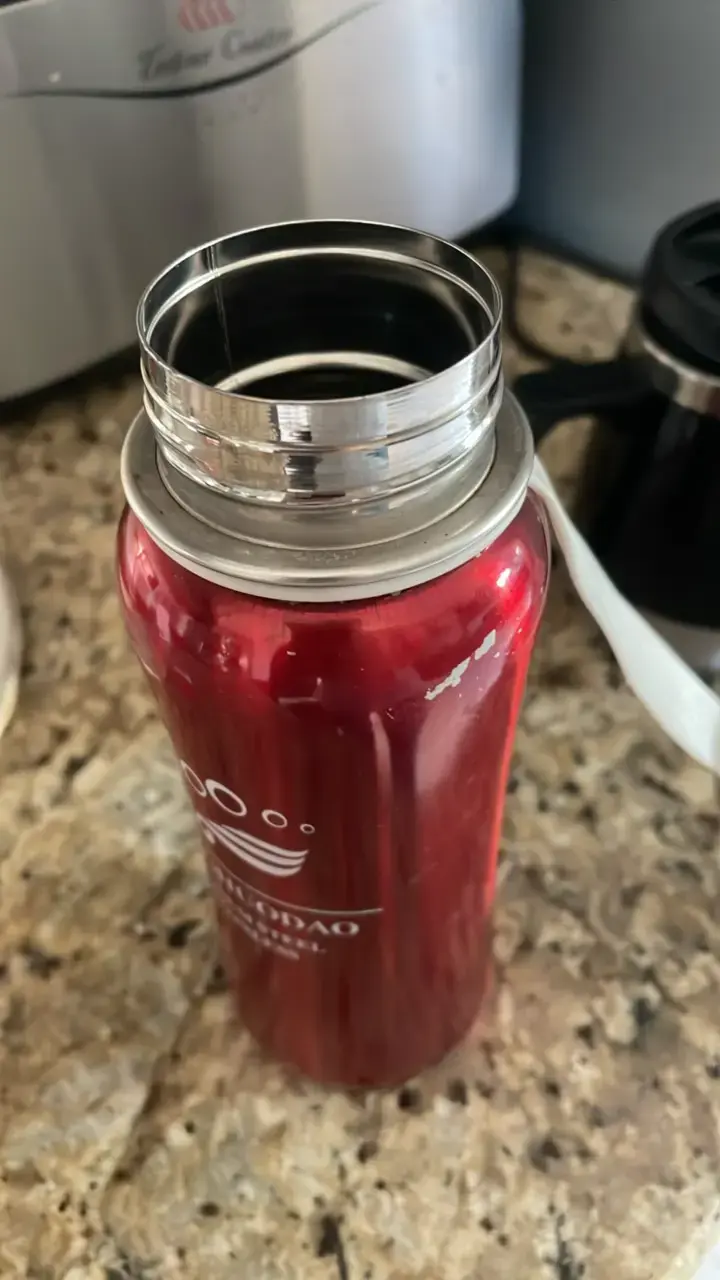 Botella térmica de acero inoxidable roja - 2