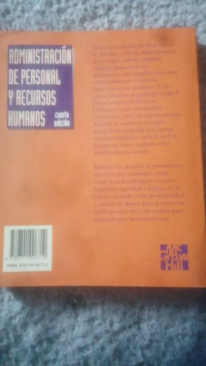 Libro Administración de Personal y Recursos Humanos 4ta Edición - 2