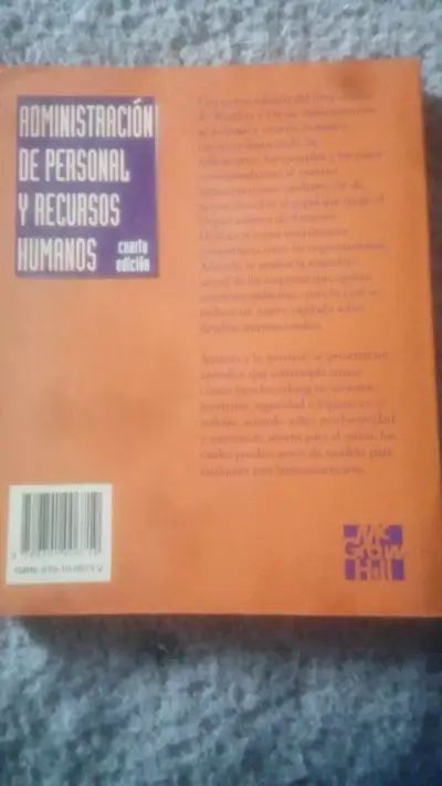 Libro Administración de Personal y Recursos Humanos 4ta Edición - miniatura 2