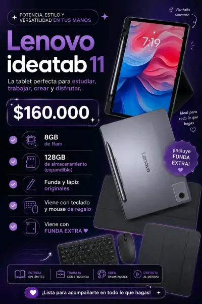 Tablet Lenovo Ideatab 11 con Funda y Lápiz - miniatura 1