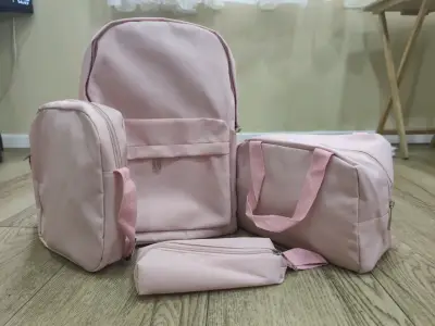 Set completo de mochilas y lonchera rosa - miniatura 2