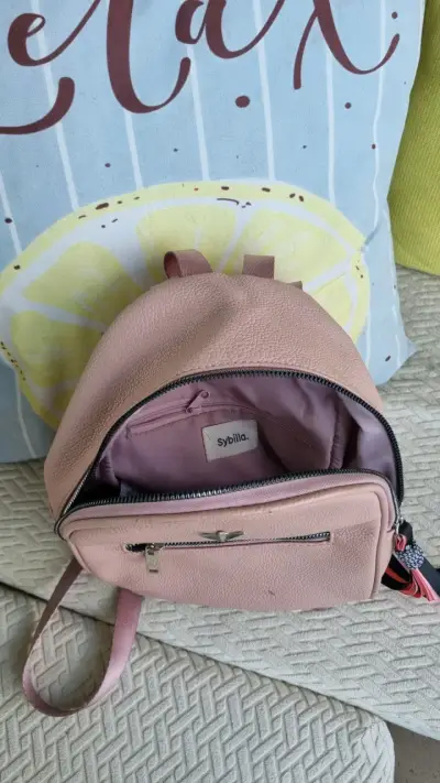 Mochila pequeña rosa con estrella Sybila - miniatura 2